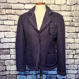 Dialogue Purple Long Sleeve Fully Lined Jacket Size 8